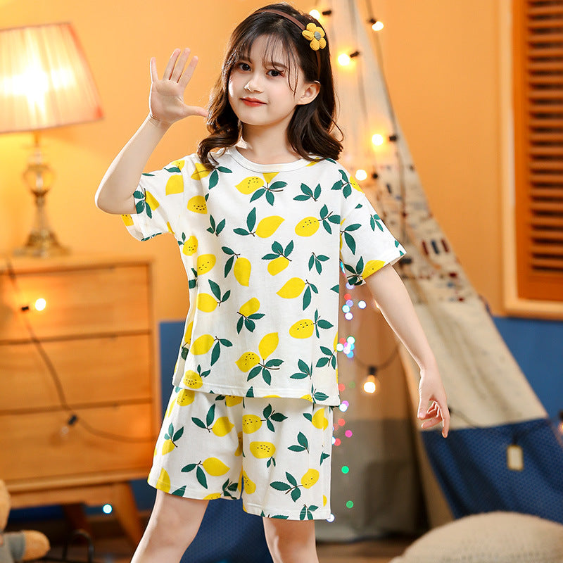 Vêtements de maison à manches courtes d'été pour enfants