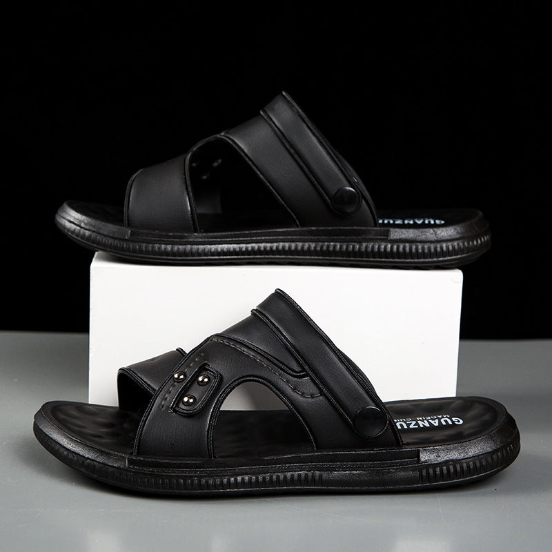 Hommes Sandales Platform Design en cuir double usage pour la plage et l'usure extérieure