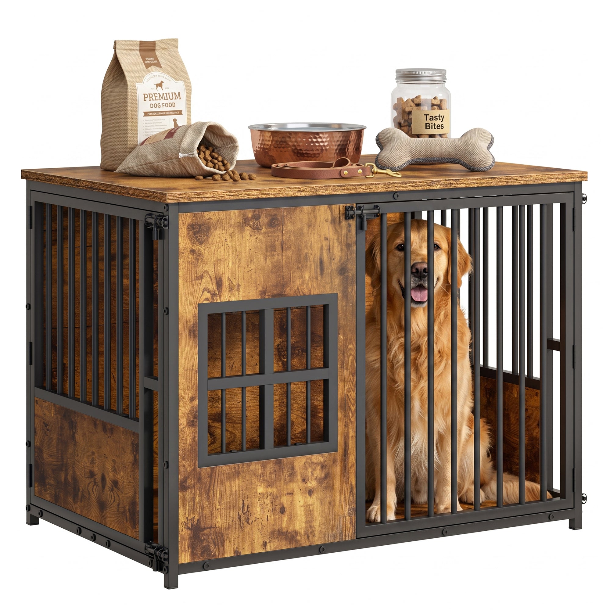 Meubles de caisse de chien en bois