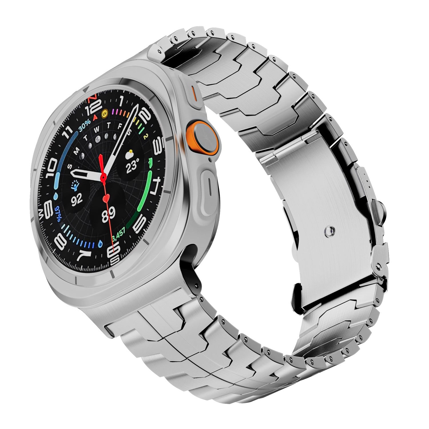 Simple Casual Pure Titanium Bracelet solide en métal