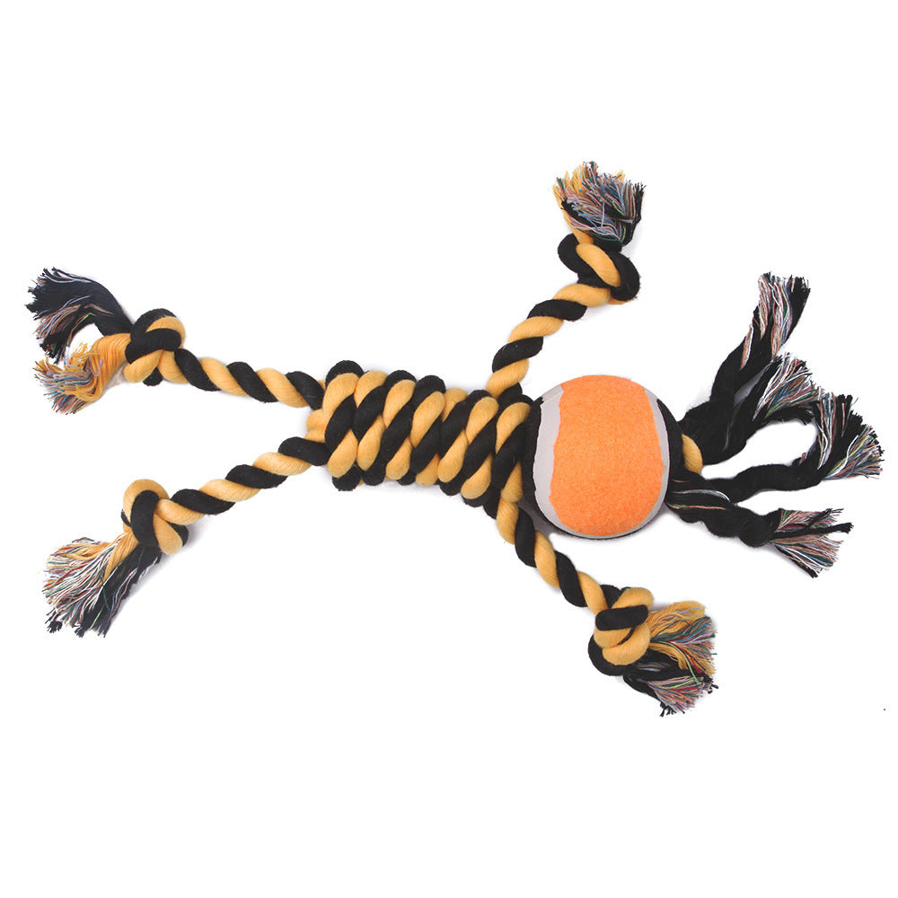 Molar Dents Nettoyage Halloween chien Chewing Rope Tennis Ball