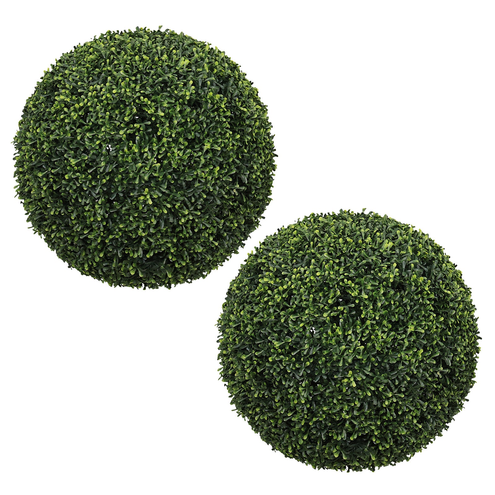 18.5IN Balles topiaires Plantes artificielles de faux bois à l'extérieur Grandes sphères décoratives vertes