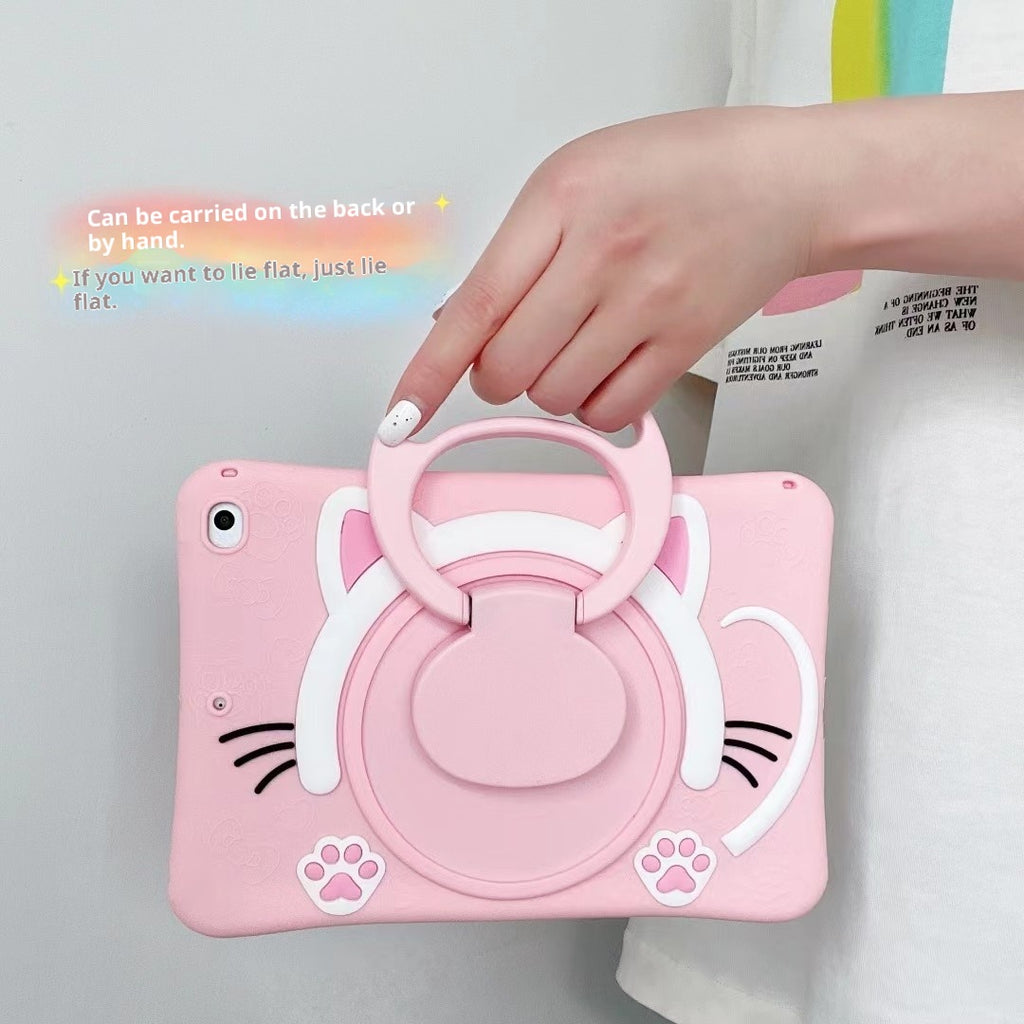 Support rotatif Cartoon Cat Face Tablet Case
