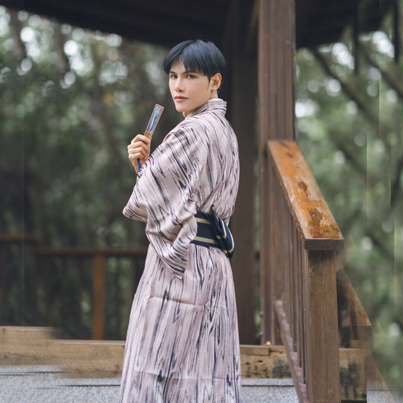 Hommes traditionnel guerrier bébé Rompers formelle porter japonais Kimono pas ride matériel Fo