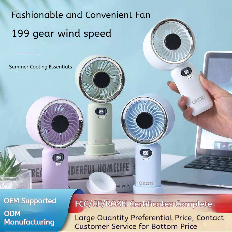 KP-F30 modèle ventilateur portatif usine affichage numérique haute vitesse comprend la base de vente article Lo