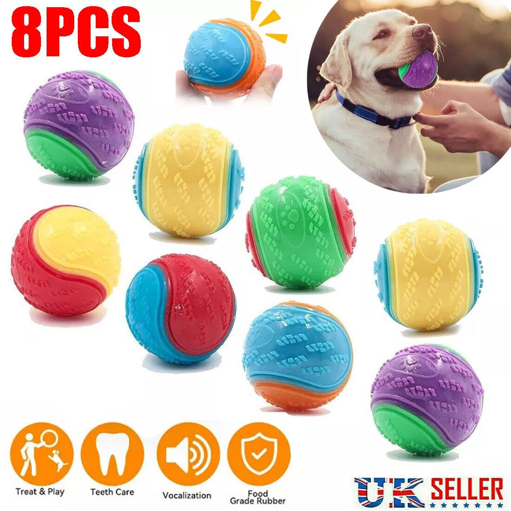 Scooby-Doo Squeaky durable Set de 8 boules de chien pour le nettoyage des dents Interactive UK