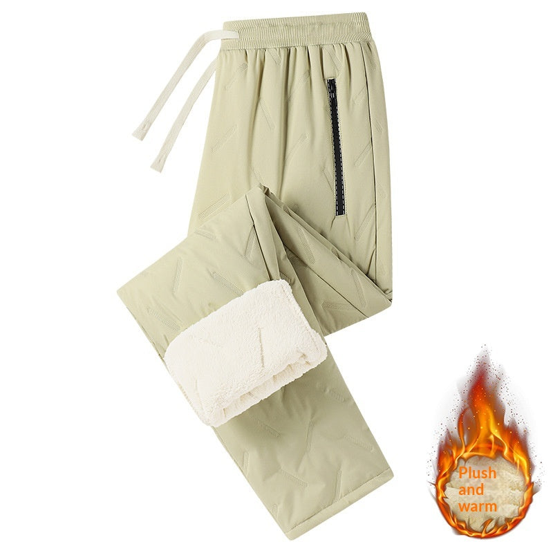 Pantalons de coton doublés de peau de mouton et d'eau froide