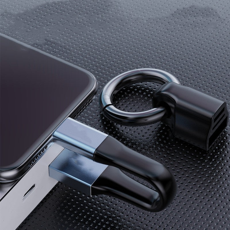 Câble de données à chaîne clé Courte ligne de charge rapide portable