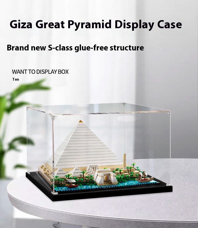 Egypte Khufgiza Grande Pyramide boîte d'affichage acrylique Boîte de stockage transparente faite à la main