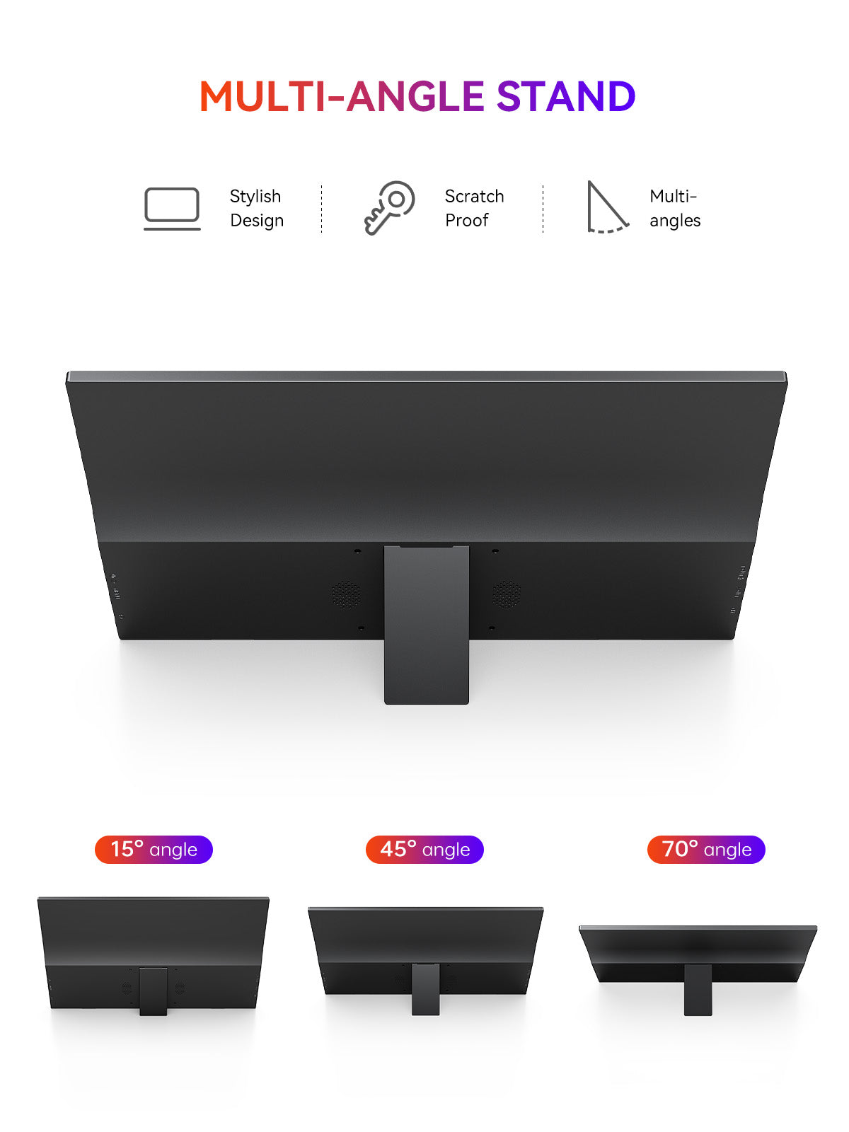 UPERFECT 15,6 pouces Portable Monitor 1080P FHD IPS Display 125 pour cent SRGB USB C HDMI Plug
