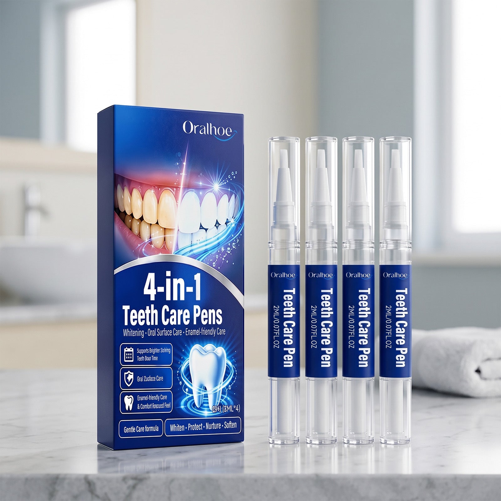 Ensemble de stylo de blanchiment de dents d'hygiène orale