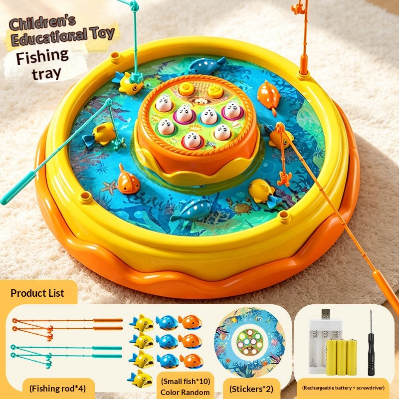 Ensemble de jouets de pêche magnétique électrique