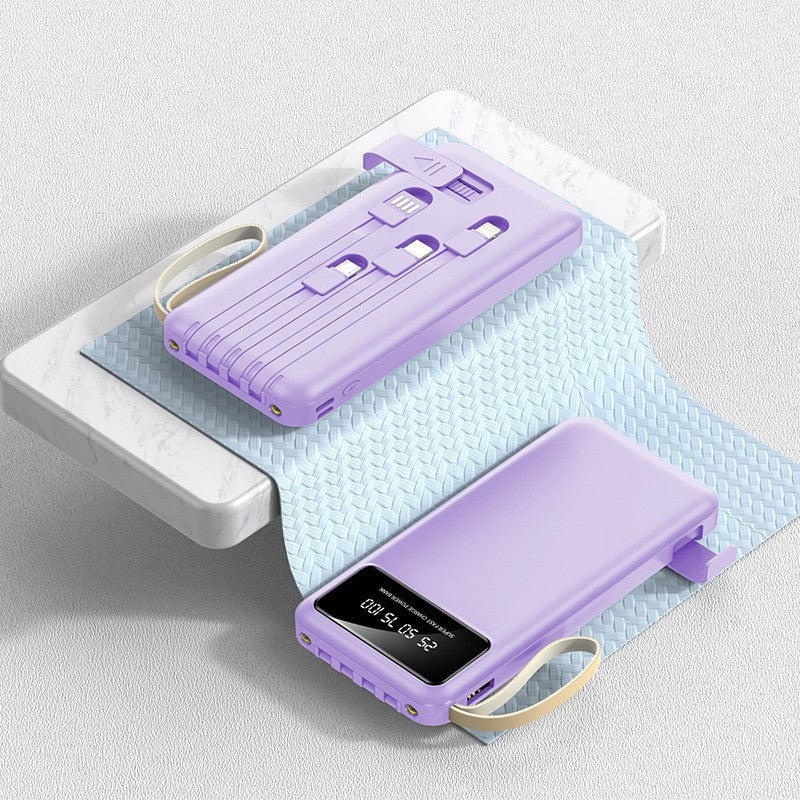 Banque d'alimentation portable ultra-rapide avec câble intégré