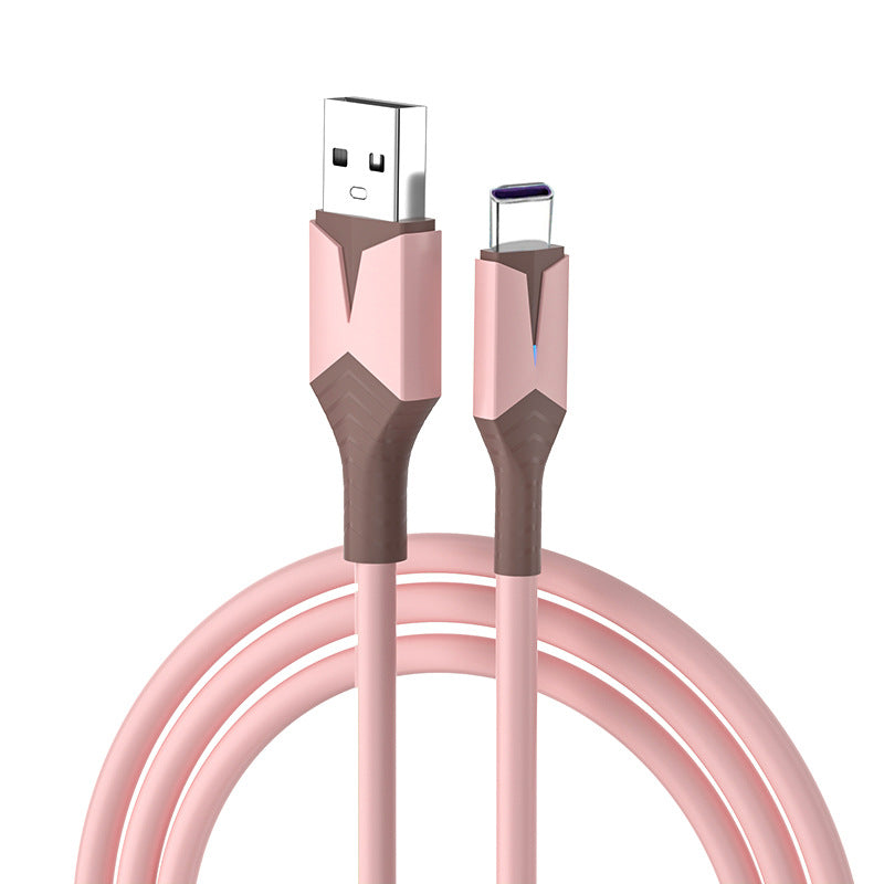 Colle flexible liquide avec câble de charge de données de téléphone mobile léger
