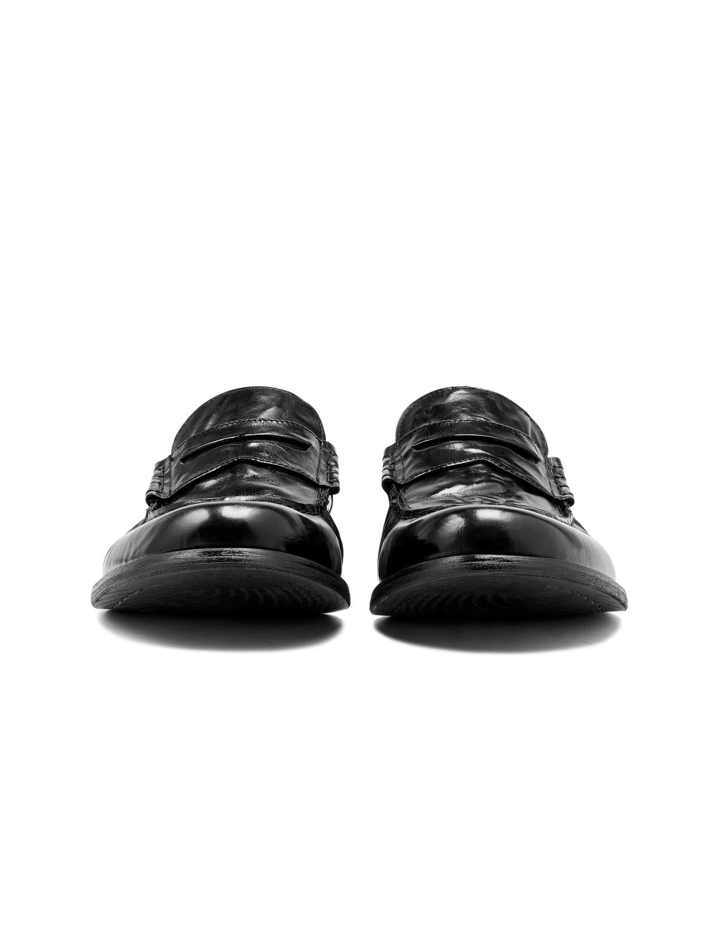 Chaussures en cuir véritable en cuir plissé casual