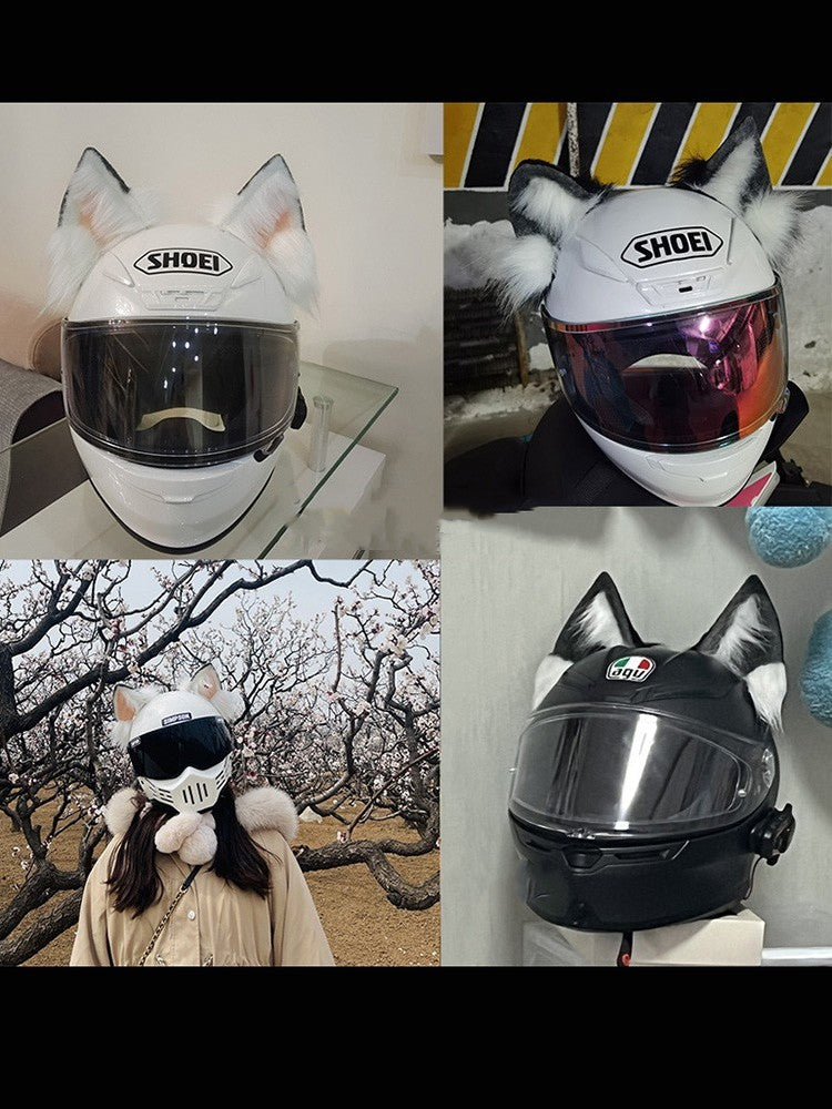 Casque Ornements Cat Oreilles Bête Oreilles Moto Vélo électrique Femme