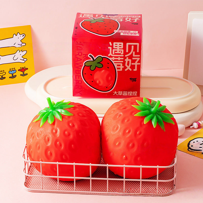 Stress-relief Simulation Strawberry Fruit Squishy Toy