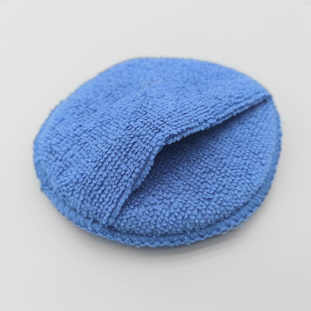 5-pouces de cire Cake Éponge Polonaise voiture ronde Microfibre poche cristal plaquée voiture lavage Spong