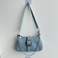 Women's Solid Denim Underarm Bag