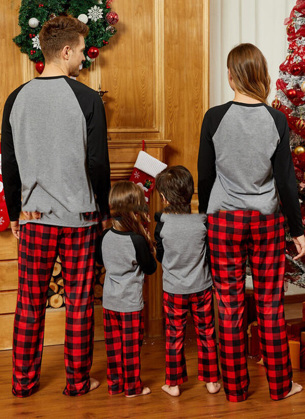 Vente Green Plaid Parent-child Raglan Sleeve Maison Porter