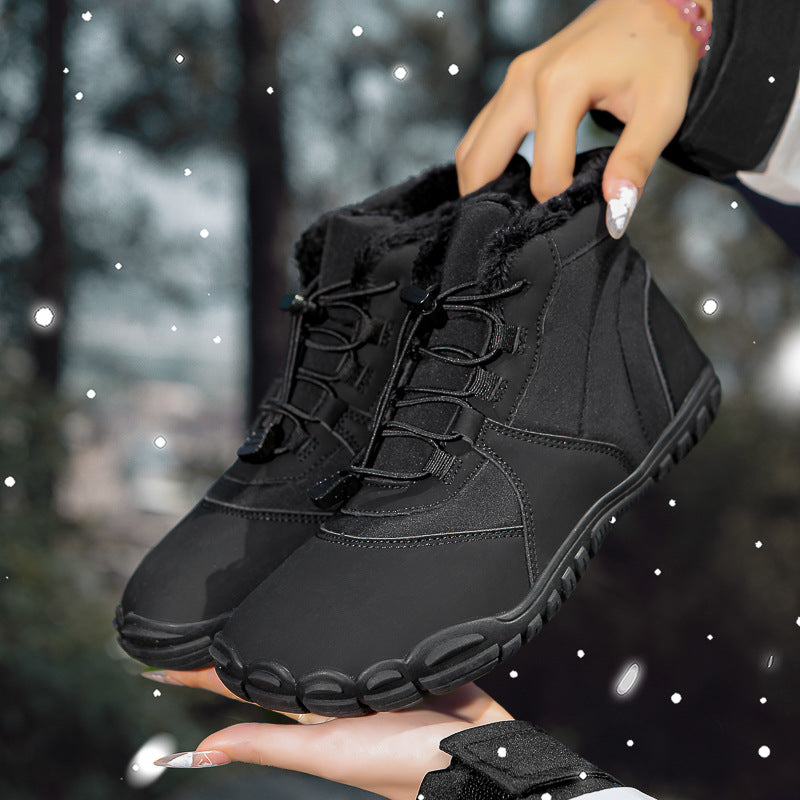 Bottes de neige d'extérieur Non-dérapant imperméable à l'eau Chaussures de coton rembourrées