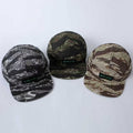 Logo de lettre de camouflage à carreaux Chapeau de camping à cinq panneaux - Plat à séchage rapide