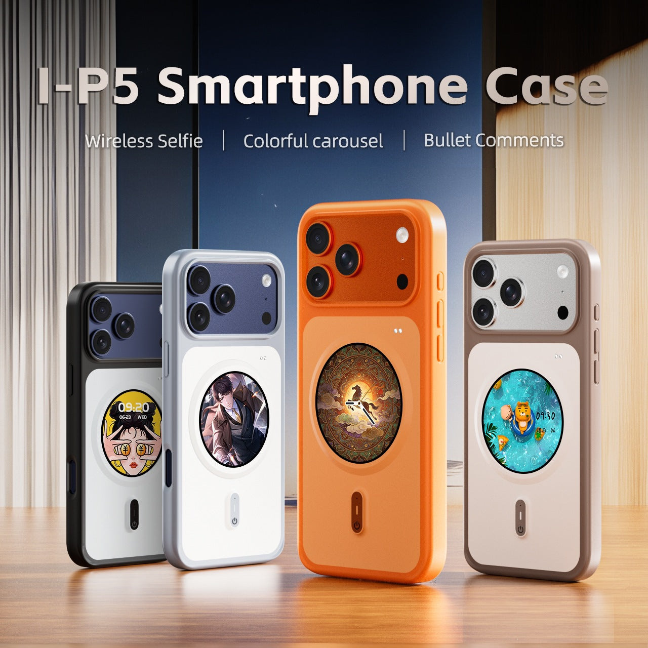 Clapet de téléphone de casting HD à écran rond