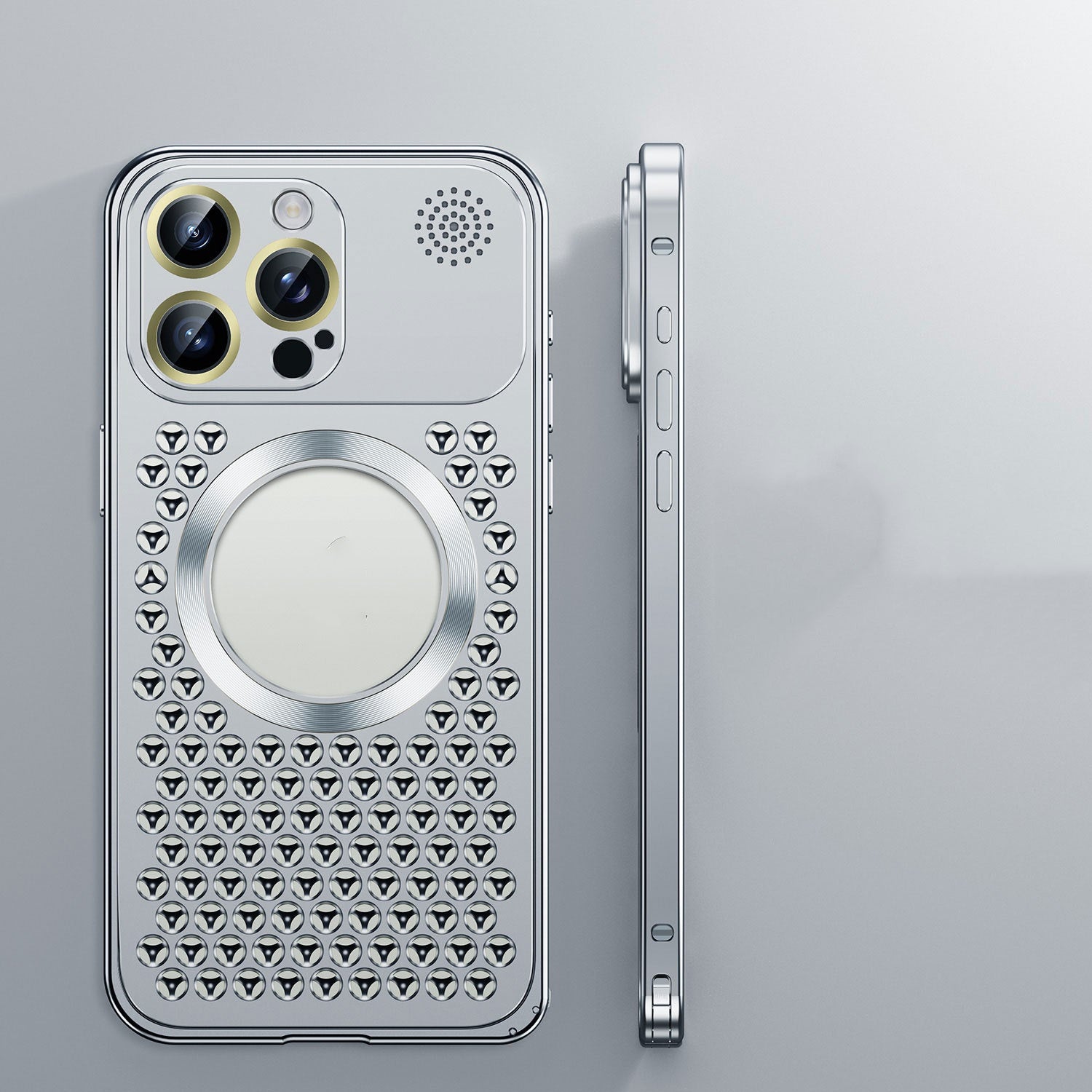 Téléphonie Aromathérapie Shell Metal Mesh Lens Aspiration magnétique
