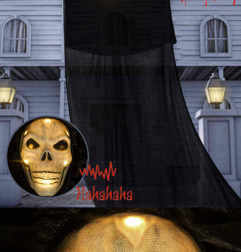 Décoration d'Halloween Voix contrôle éclairage son Horreur fantôme suspendu