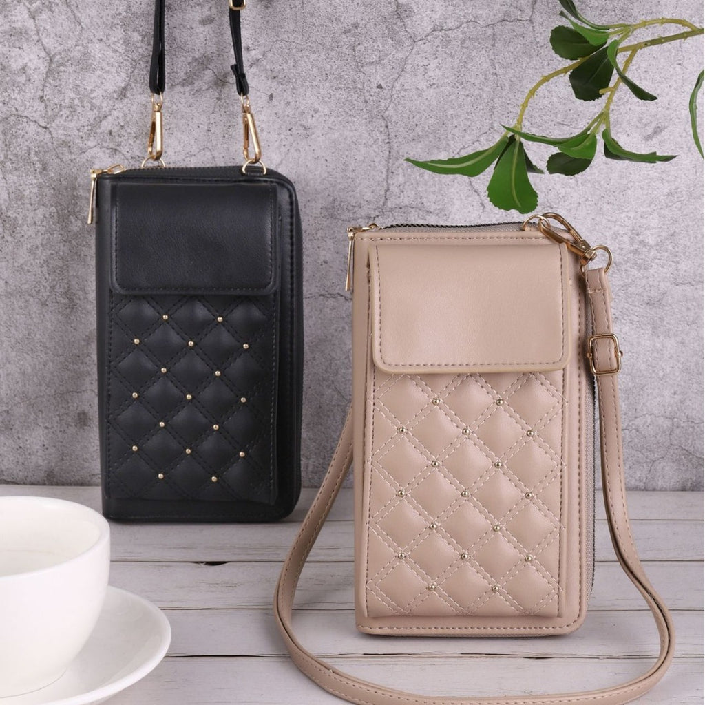 Mode tout-match Mobile Phone Bag Style classique Rhombus Light Luxury
