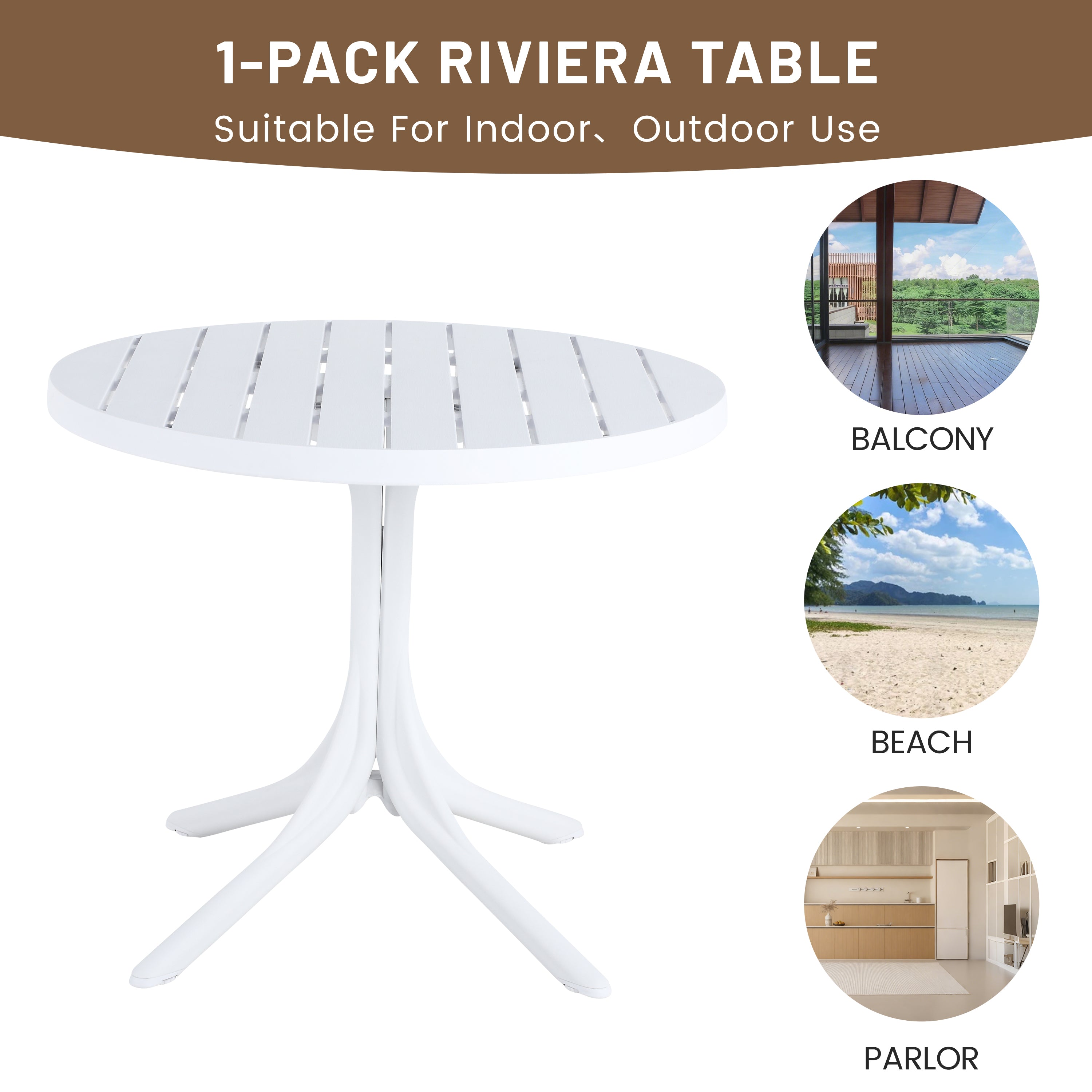 Été - 4-Pack Chaises de bloc de couleur rayé moderne - Siège PP étanche et jambes en métal robuste