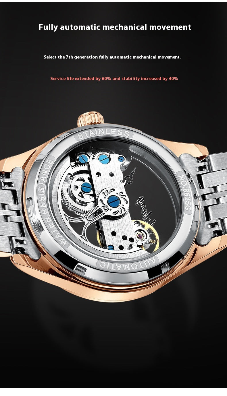 Cheveux de génération automatique de montres mécaniques Hollow