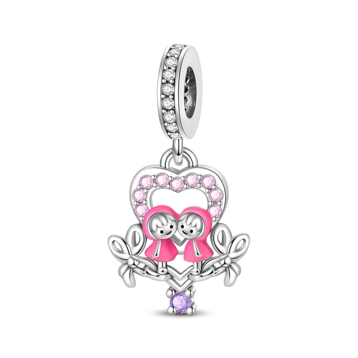Bricolage Sœur Perle en forme de coeur Pendentif bijoux Accessoire