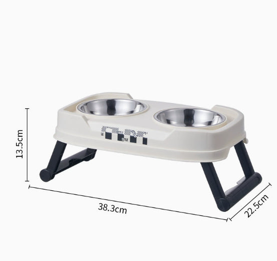 Bol d'alimentation en acier inoxydable pliable à double bol