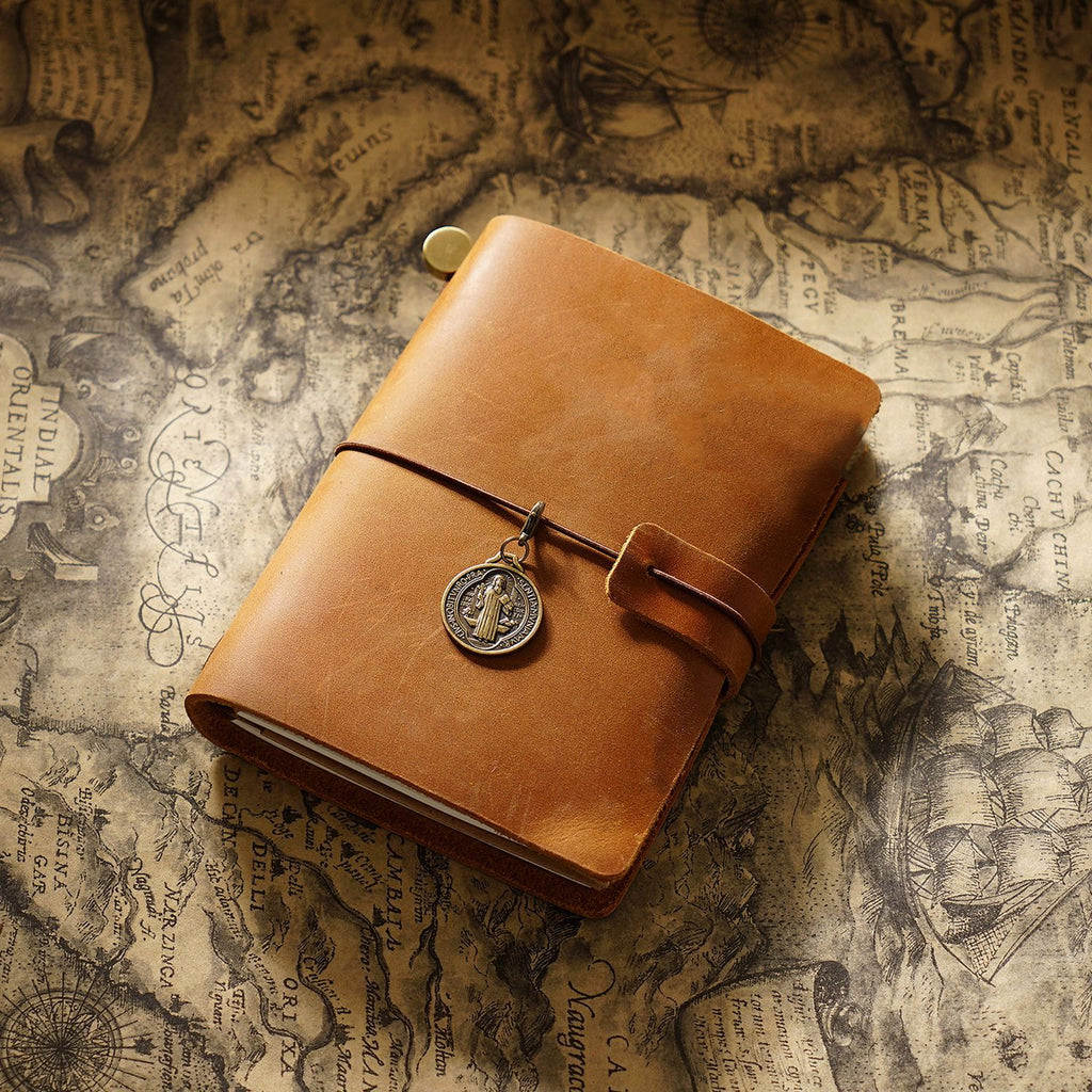 Carnet de voyage Cowhide Leather Journal Vintage