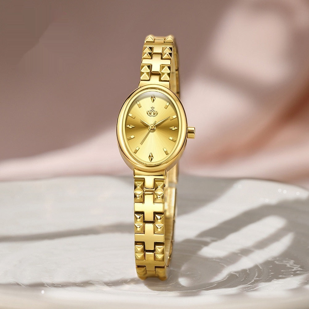 Montre Quartz de luxe abordable avec un bracelet en acier pour les femmes