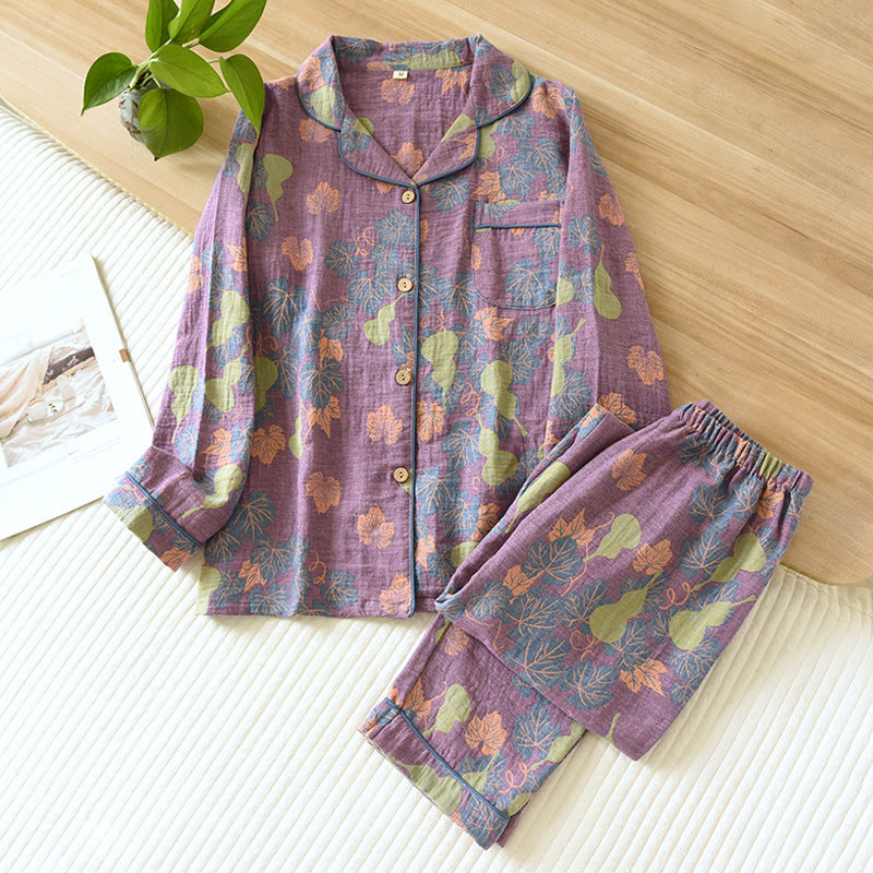 Tissu de pyjama jacquard teint de coton mince pour femmes