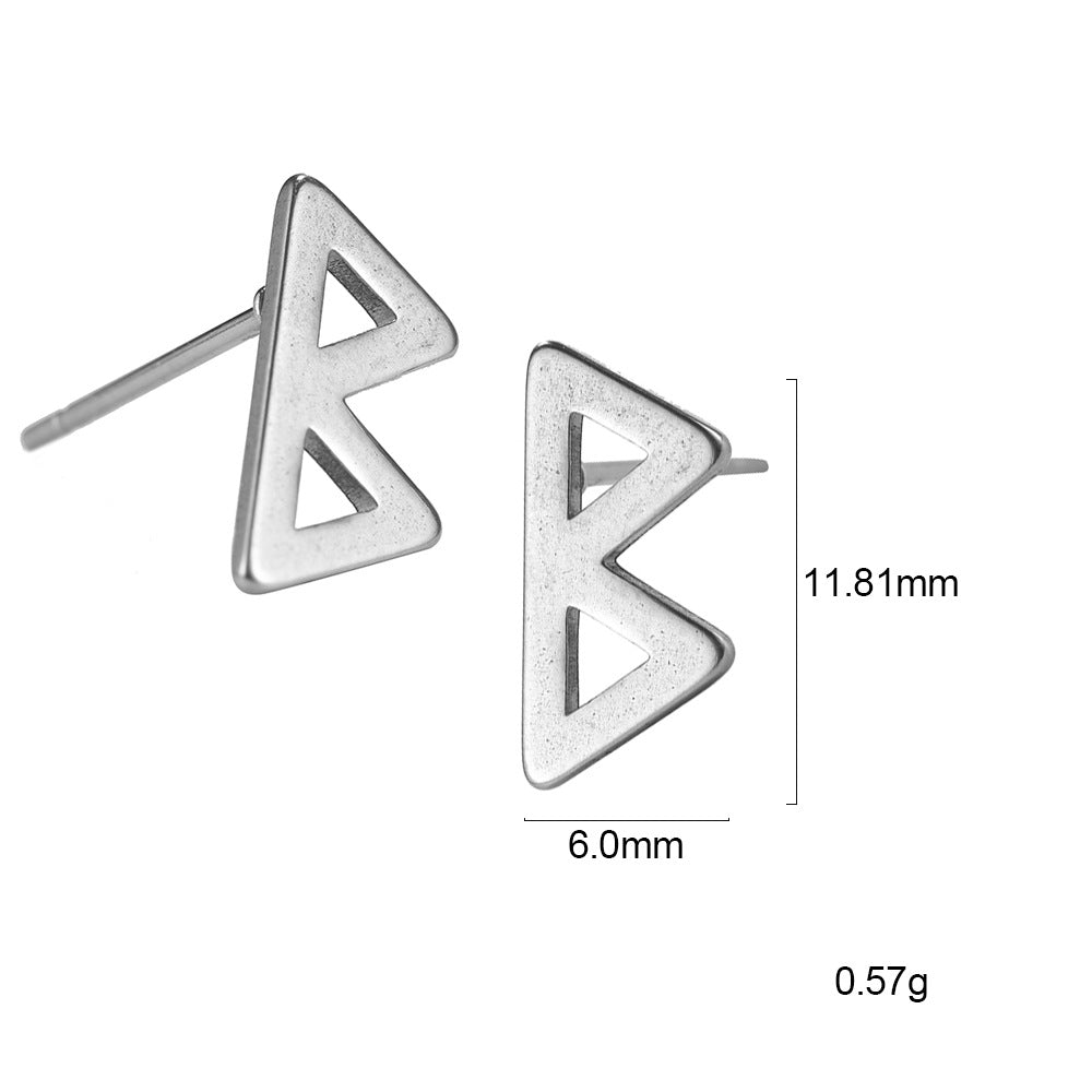 Boucles d'oreilles Nordic Rune en acier inoxydable