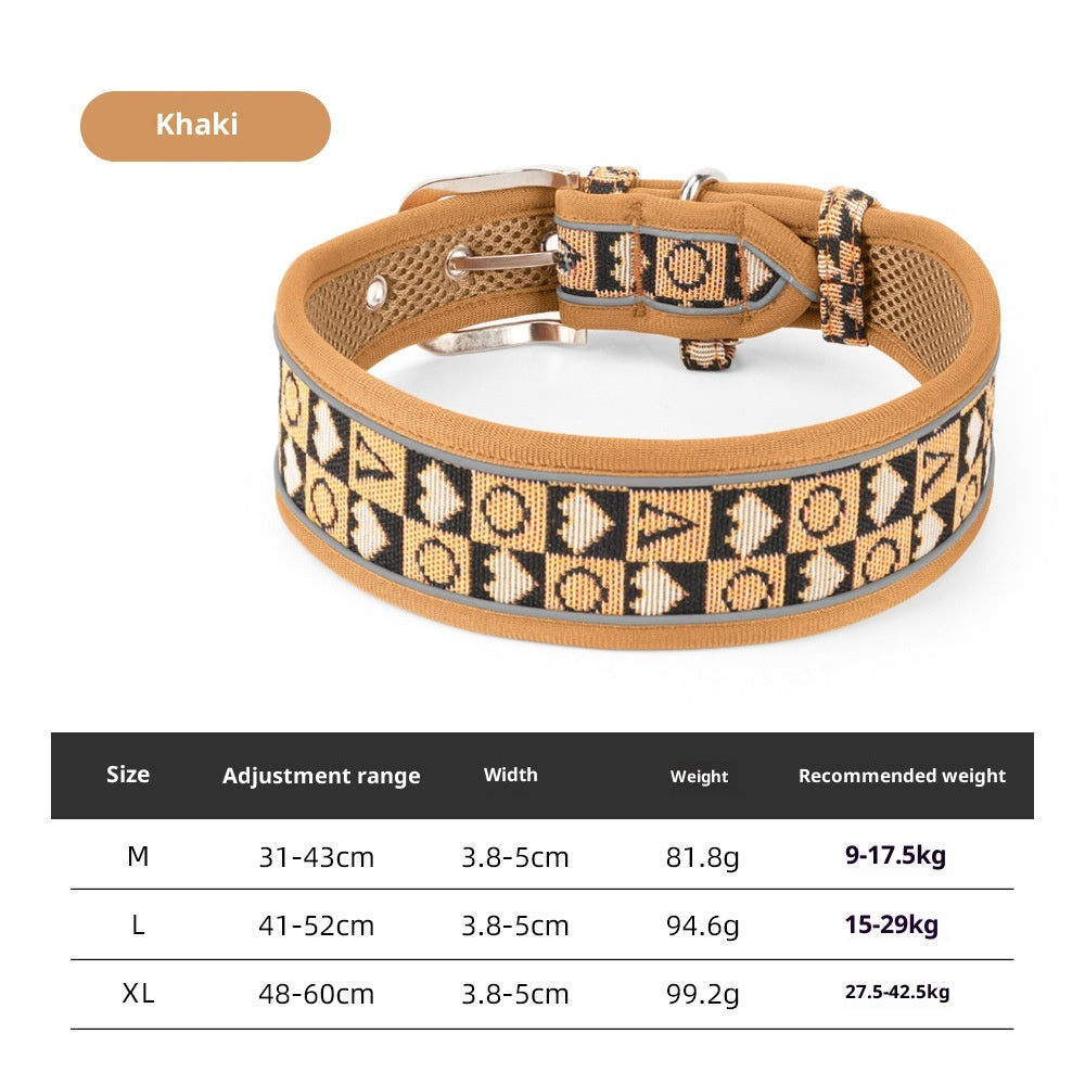 Retro-Style Breathable Collar with Pin Buckle