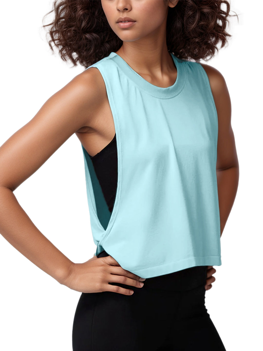 Loose Sleeveless Blouse Sports Veste d'été pour femmes Clo de course respirant léger