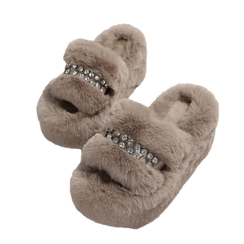 Pantoufles de coton Hiver Plus Taille Femmes pour la maison