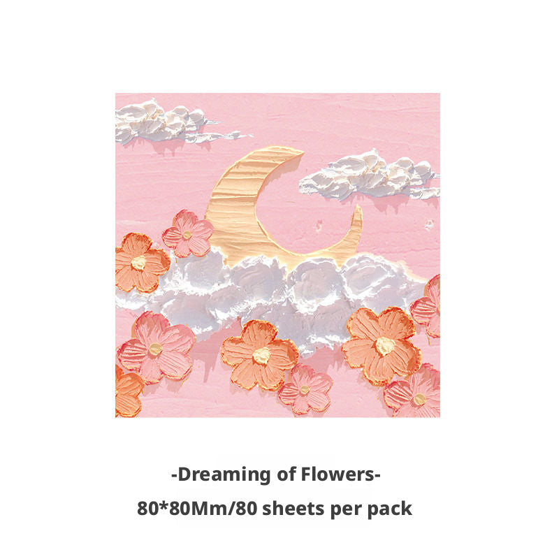 Peinture à l'huile Post-it Notes-Recherche de fleurs dans les rêves-1 copie