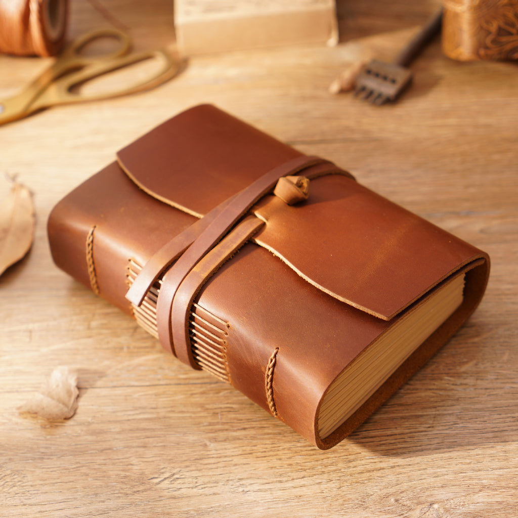 Carnet en cuir véritable