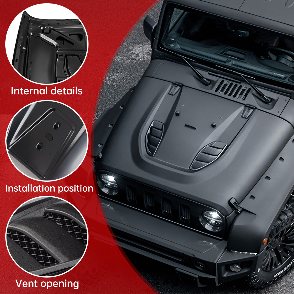 Hotte de dispersion de chaleur ventilée compatible avec Je Ep Wrangler JK JKU 2007-2017