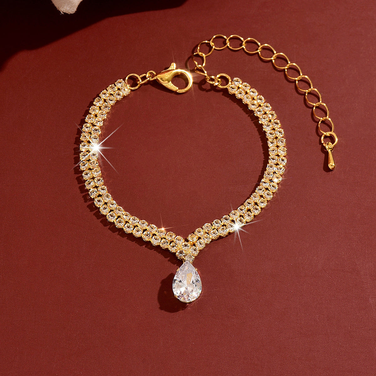 Eco-friendly Zircon Water Drop Bracelet