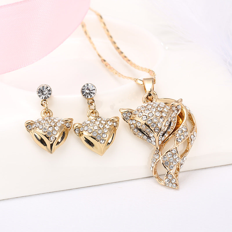 Collier Fox boucle d'oreille ensemble