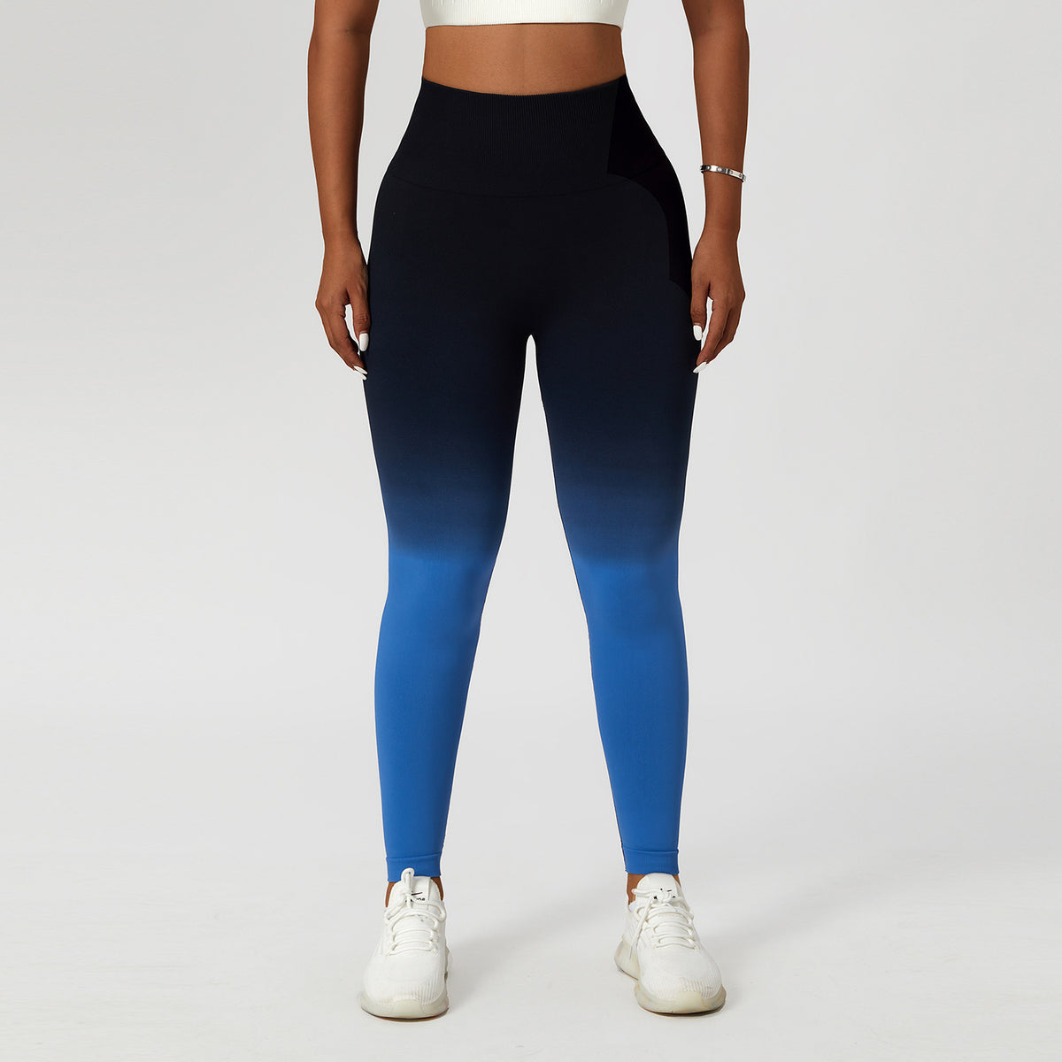 Gradient Fitness High Waist Sportswear Tight Pantalons extérieurs