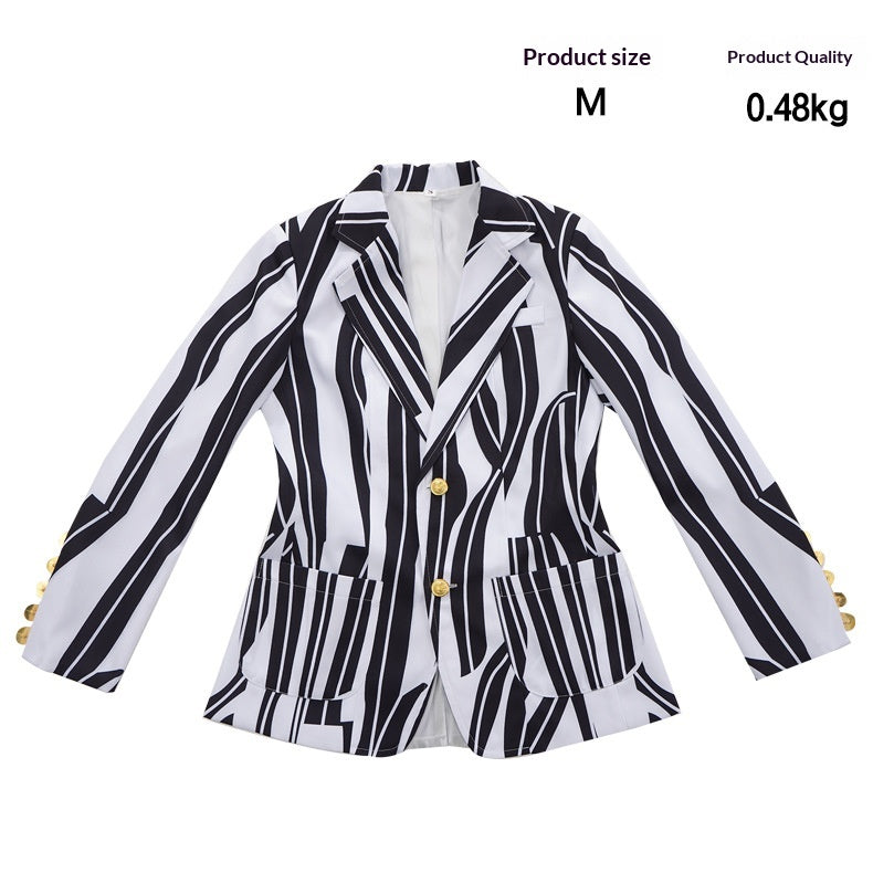 Rédacteur en chef Style Petite combinaison rayée pour femmes