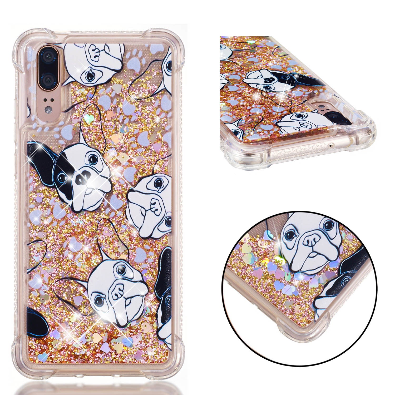 Coque souple transparente pour paillettes et TPU