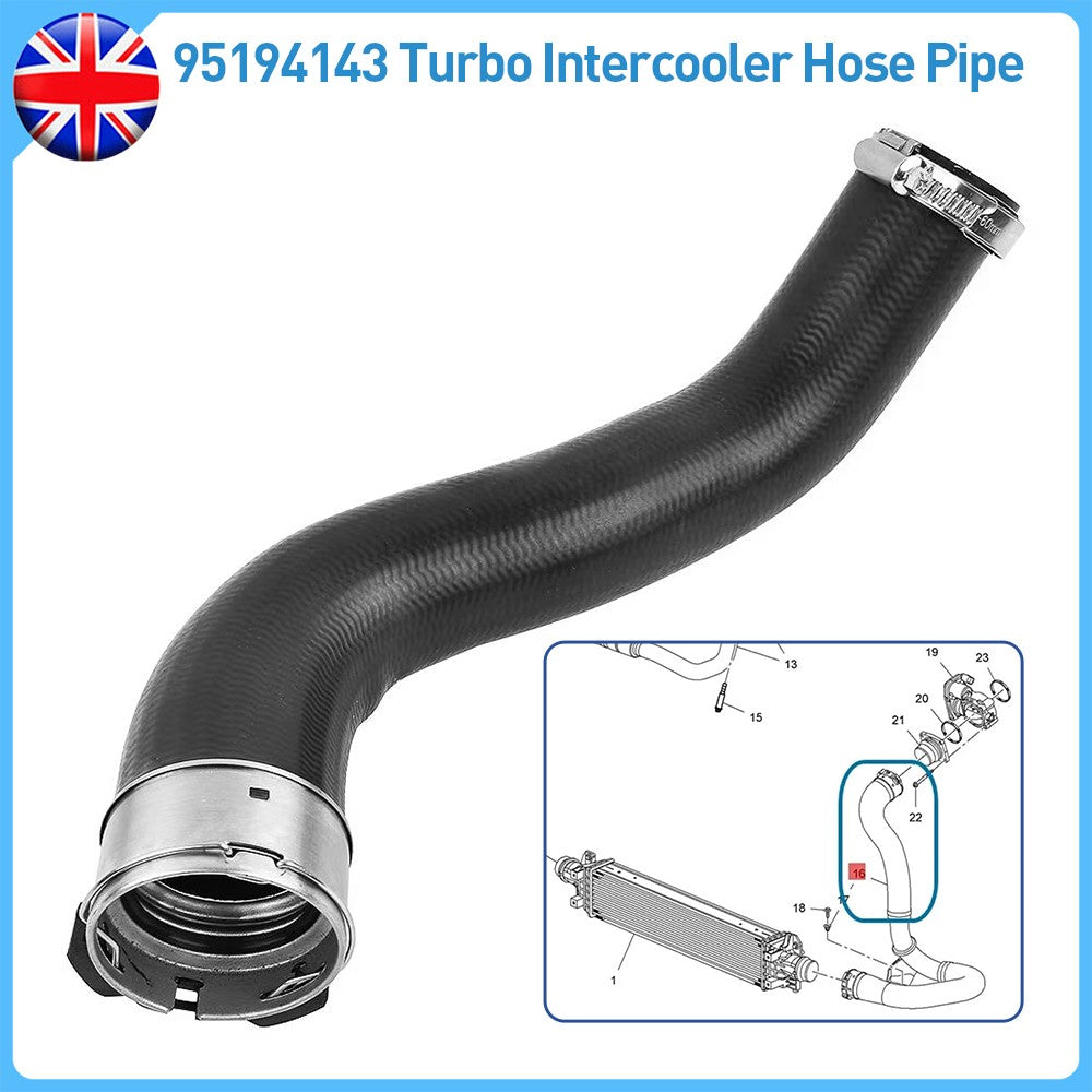 Pour Vauxhall Mokka Mokka X J13 1.7 CDTI Turbo Intercooler tuyau 96KW 131HP